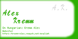 alex kremm business card